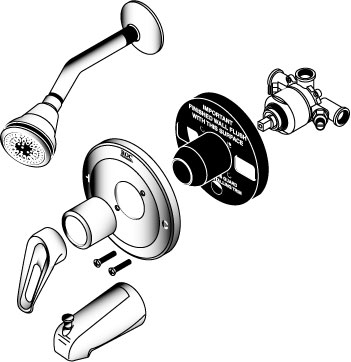 Single Ceramic Disc Control Tub/Shower Valve
