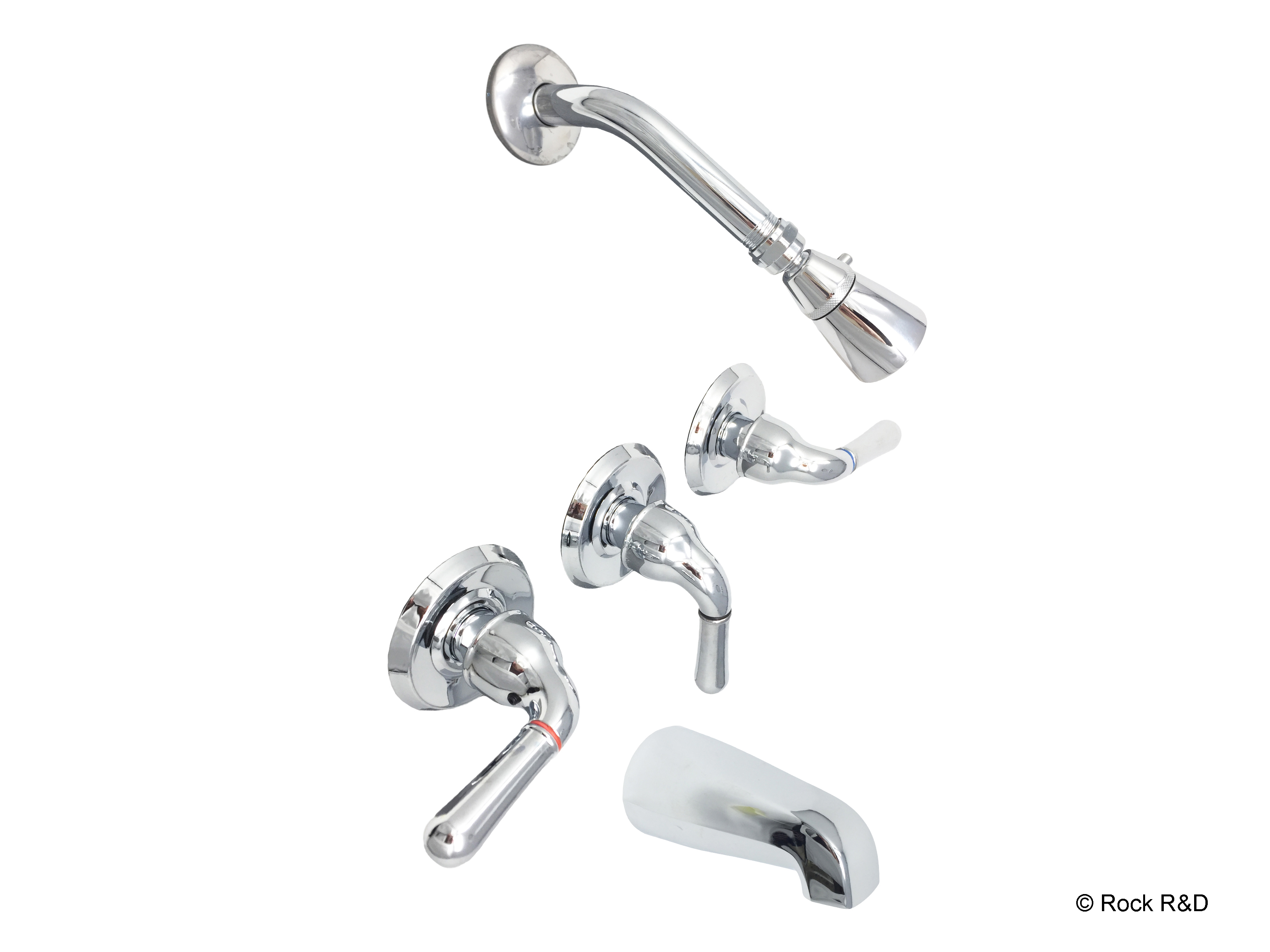 Three Handle Ceramic Control Tub/Shower Valves
