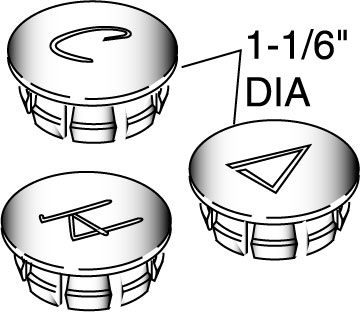 Chrome Buttons For Price Pfister* Windsor Handles