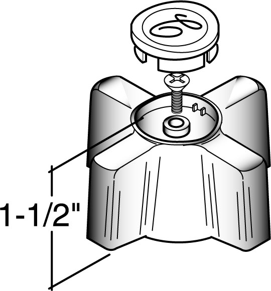 Sterling* 4 Blade Tub/Shower Handles