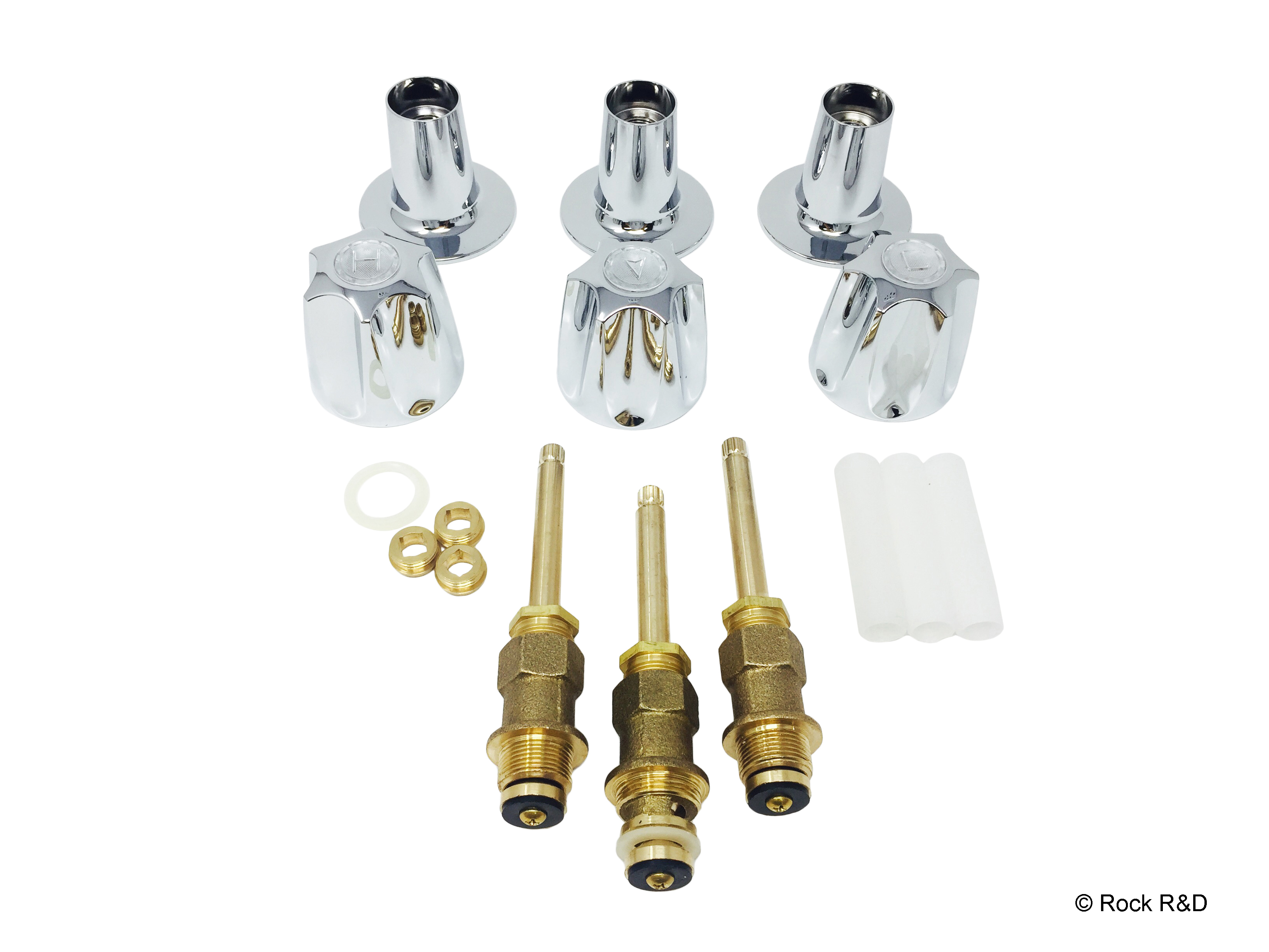 Tub & Shower 3 Handle Kit Fits Price Pfister