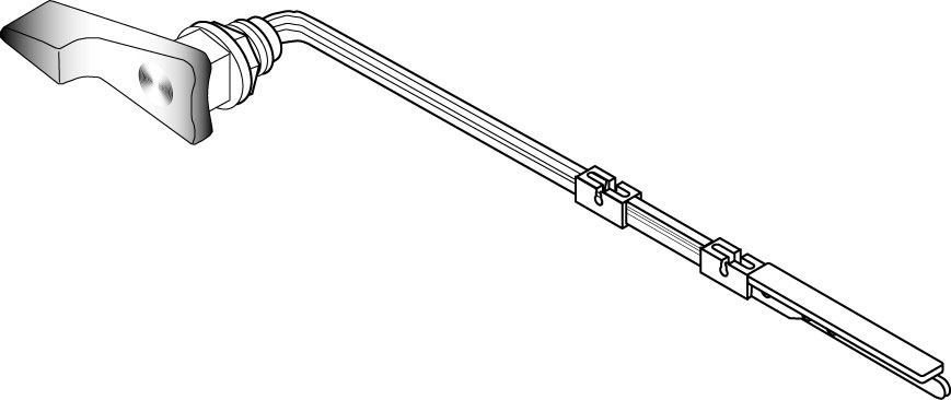 Fluidmaster Chrome & White Tank Lever Handle