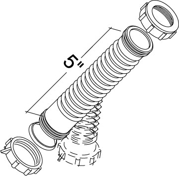 Flexible Double Slip Coupling Or Elbow